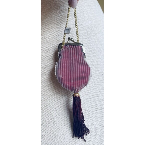 VTG Victorian-Style Coin Purse Bag Katherine’s Collection Burgundy 4"x2.5" W Tag - Picture 3 of 12